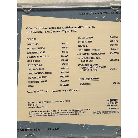 The Patsy‎ Cline Story: Patsy Cline (CD) Crazy - Picture 6 of 6